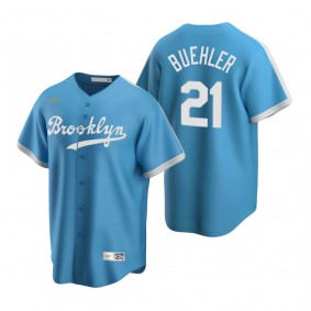 Los Angeles Dodgers Walker Buehler Nike Light Blue Cooperstown Collection Alternate Jersey