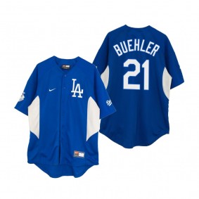 Los Angeles Dodgers Walker Buehler Royal Vintage Baseball Jersey