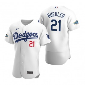 Los Angeles Dodgers Walker Buehler 2020 Home Patch White Authentic Jersey