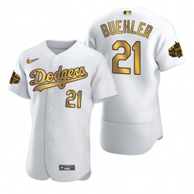 Walker Buehler Los Angeles Dodgers White Gold 2022 MLB All-Star Game Jersey