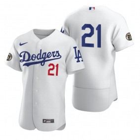 Los Angeles Dodgers White Roberto Clemente Day Authentic Jersey
