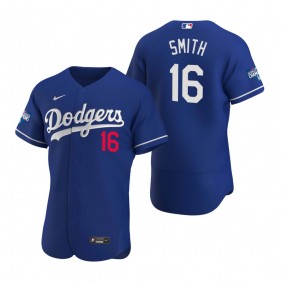 Los Angeles Dodgers Will Smith Royal 2020 World Series Champions Authentic Jersey