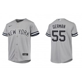 Youth New York Yankees Domingo German Gray Replica Road Jersey