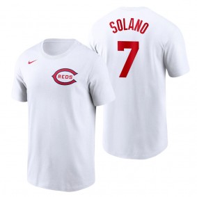 Reds Donovan Solano White 2022 Field of Dreams T-Shirt