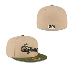 Down East Wood Ducks Just Caps Beige Camel 59FIFTY Fitted Hat