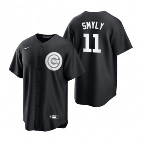 Chicago Cubs Drew Smyly Nike Black White Replica Official Jersey