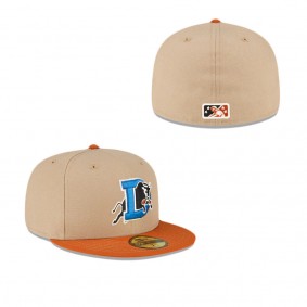Durham Bulls Just Caps Beige Camel 59FIFTY Fitted Hat