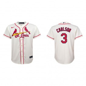 Dylan Carlson Youth St. Louis Cardinals Cream Alternate Replica Jersey