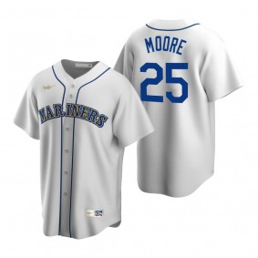 Seattle Mariners Dylan Moore Nike White Cooperstown Collection Home Jersey