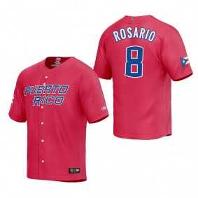 Eddie Rosario Puerto Rico Baseball Red 2023 World Baseball Classic Replica Jersey