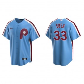 Phillies Edmundo Sosa Light Blue Cooperstown Collection Road Jersey