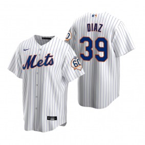 New York Mets Edwin Diaz Nike White 60th Anniversary Replica Jersey