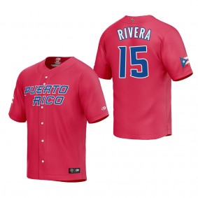 Emmanuel Rivera Puerto Rico Baseball Red 2023 World Baseball Classic Replica Jersey