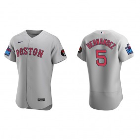 Enrique Hernandez Boston Red Sox Gray 2022 Little League Classic Authentic Jersey