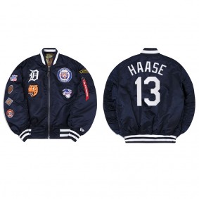 Men's Detroit Tigers Eric Haase Navy Alpha Industries Jacket