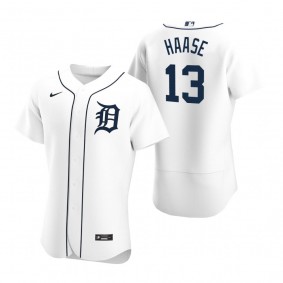 Men's Detroit Tigers Eric Haase Nike White Authentic Home Jersey