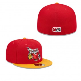 Men's Erie SeaWolves Red Yellow Marvel x Minor League 59FIFTY Fitted Hat