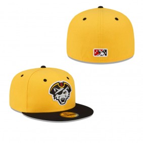 Men's Erie SeaWolves Yellow Authentic Collection Alternate Logo 59FIFTY Fitted Hat