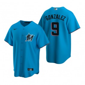 Miami Marlins Erik Gonzalez Nike Blue Replica Alternate Jersey