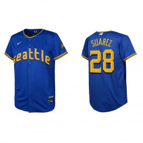 Eugenio Suarez Youth Seattle Mariners Royal 2023 City Connect Replica Jersey