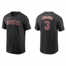 Evan Longoria Men's Arizona Diamondbacks David Peralta Nike Black Name & Number T-Shirt