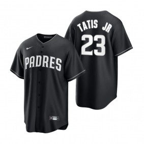 San Diego Padres Fernando Tatis Jr. Nike Black White 2021 All Black Fashion Replica Jersey