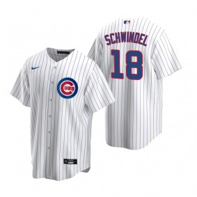 Chicago Cubs Frank Schwindel Nike White Replica Home Jersey