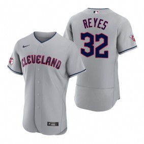 Men's Cleveland Guardians Franmil Reyes Gray Authentic Jersey