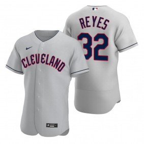 Men's Cleveland Guardians Franmil Reyes Gray Authentic Road Jersey