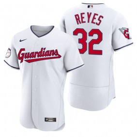 Men's Cleveland Guardians Franmil Reyes White Authentic Home Jersey