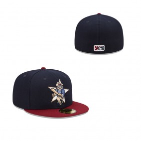 Men's Frisco RoughRiders Navy Maroon Marvel x Minor League 59FIFTY Fitted Hat