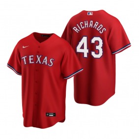 Texas Rangers Garrett Richards Nike Red Replica Alternate Jersey