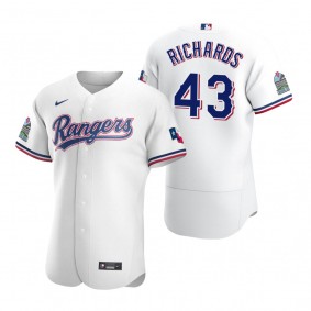 Men's Texas Rangers Garrett Richards White Authentic Home Jersey