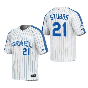 Garrett Stubbs Israel Baseball White 2023 World Baseball Classic Replica Jersey