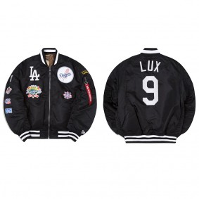 Men's Los Angeles Dodgers Gavin Lux Black Alpha Industries Jacket