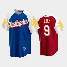 Dodgers 2022 Filipino Heritage Night Gavin Lux Royal Red Jersey