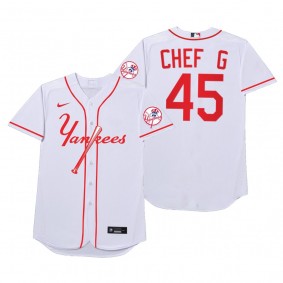 Gerrit Cole Chef G White 2021 Players' Weekend Nickname Jersey