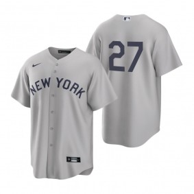 New York Yankees Giancarlo Stanton Nike Gray 2021 Field of Dreams Replica Jersey