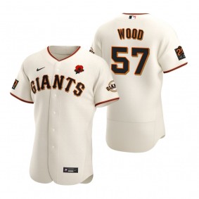 San Francisco Giants Alex Wood Authentic Cream 2021 Memorial Day Jersey