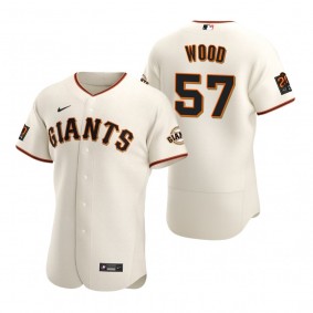 Men's San Francisco Giants Alex Wood Nike Cream Authentic Home Jersey