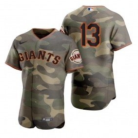 San Francisco Giants Austin Slater Camo Authentic 2021 Armed Forces Day Jersey