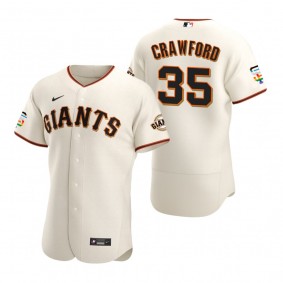San Francisco Giants Brandon Crawford Cream 2021 Pride Month Authentic Home Jersey