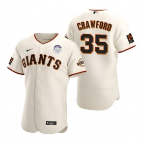 San Francisco Giants Brandon Crawford Cream 4 ALS Lou Gehrig Day Authentic Jersey