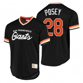 San Francisco Giants Buster Posey Black Cooperstown Collection Script Fashion Jersey