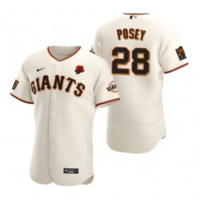 San Francisco Giants Buster Posey Cream 2021 Memorial Day Authentic Jersey