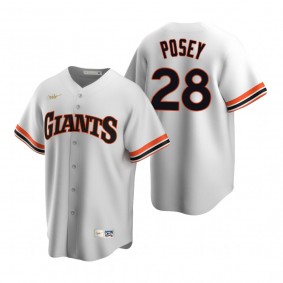 San Francisco Giants Buster Posey Nike White Cooperstown Collection Home Jersey