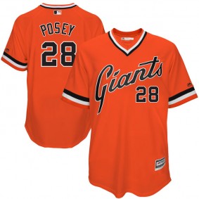 Male San Francisco Giants Buster Posey #28 Orange 1976 Turn Back the Clock Player Jersey