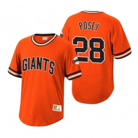 San Francisco Giants Buster Posey Mitchell & Ness Orange Cooperstown Collection Wild Pitch Jersey T-Shirt