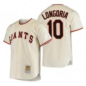 San Francisco Giants Evan Longoria Cream 1954 Authentic Cooperstown Collection Home Jersey