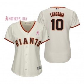 2019 Mother's Day Evan Longoria San Francisco Giants Cream Jersey